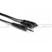 Hosa CYR-101 Y Cable, 1/4 in TS to Dual RCA, 1 m