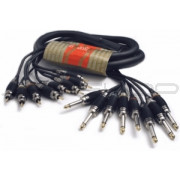 Hosa CPR-802MTL 8-Ch Snakes RCA to Unbalanced 1/4" 2m