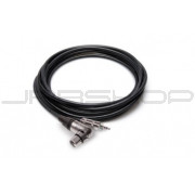 Hosa MXM-025RS Camcorder Microphone Cable, Neutrik Right-angle XLR3F to 3.5 mm TRS, 25 ft
