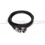 Hosa MXX-025SR Camcorder Microphone Cable, Neutrik XLR3F to Right-angle XLR3M, 25 ft