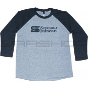 Seymour Duncan T-Shirt Logo Baseball Charcoal SM 