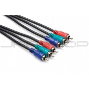 Hosa VCC-301 Component Video Cable, Triple RCA to Same, 1 m