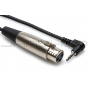 Hosa XVM-105F Camcorder Microphone Cable, XLR3F to Right-angle 3.5 mm TRS, 5 ft
