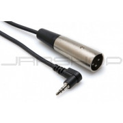 Hosa XVM-102M Camcorder Microphone Cable, Right-angle 3.5 mm TRS to XLR3M, 2 ft