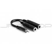 Hosa YMP-233 Y Cable, 3.5 mm TRS to Dual 1/4 in TRSF