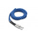 Hosa 3GT-18C2 Cloth Guitar Cable Straight to Same, 18 ft, BU/GN/WH