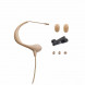 Audio Technica BP893CT4-TH MicroEarset omnidirectional condenser headworn microphone with 55" cable terminated with TA4F-type connector for Shure wireless, beige