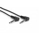 Hosa CSS-110RR Balanced Interconnect, Right-angle 1/4 in TRS to Same, 10 ft