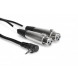 Hosa CYX-401F Camcorder Microphone Cable, Dual XLR3F to Right-angle 3.5 mm TRS, 1 ft