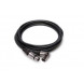 Hosa MXX-001.5SR Camcorder Microphone Cable, Neutrik XLR3F to Right-angle XLR3M, 1.5 ft