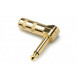 Hosa PRG-370AU-BULK Connector, Right-angle 1/4 in TS, Gold-plated