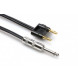 Hosa SKZ-615BN Speaker Cable 1/4 in TS to Dual Banana, Black Zip, 15 ft