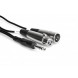 Hosa SRC-204 Insert Cable, 1/4 in TRS to XLR3M and XLR3F, 4 m