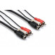 Hosa VSR-303 S-Video AV Cable, S-Video to Same, Integrated Dual RCA to Same Audio Interconnect, 3 m