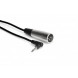 Hosa XVM-305M Camcorder Microphone Cable, Right-angle 3.5 mm TS to XLR3M, 5 ft